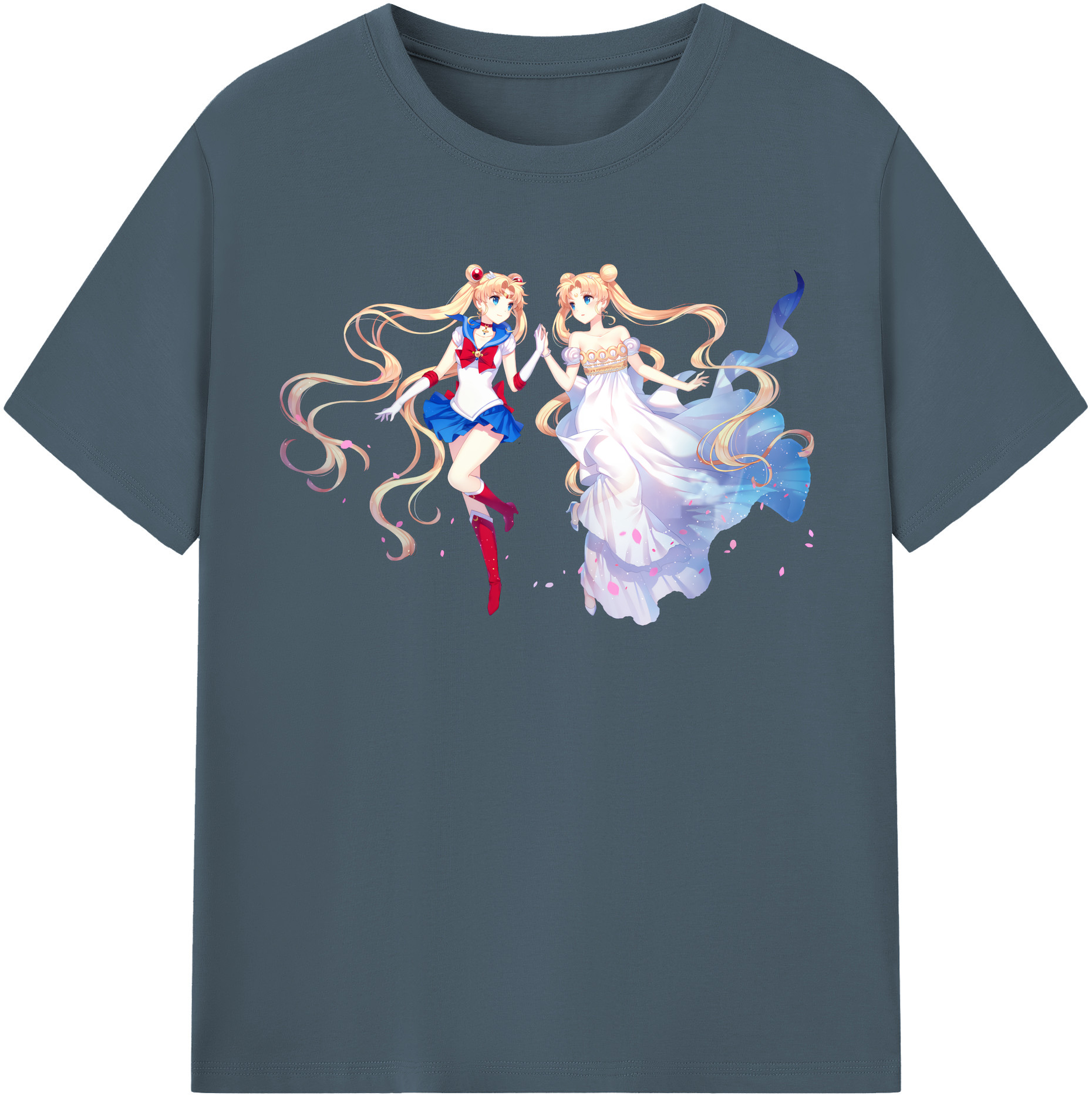 （画像用） 美少女戦士セーラームーン 月野 うさぎ つきの うさぎ Sailor Moon Tsukino Usagi 綿100％半袖Tシャツ（フロントプリント）